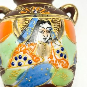 Gold Castle - tiny ceramic vase.